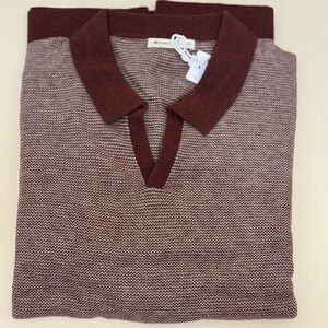 Noah sweater Polo Burgundy/ Natural 40